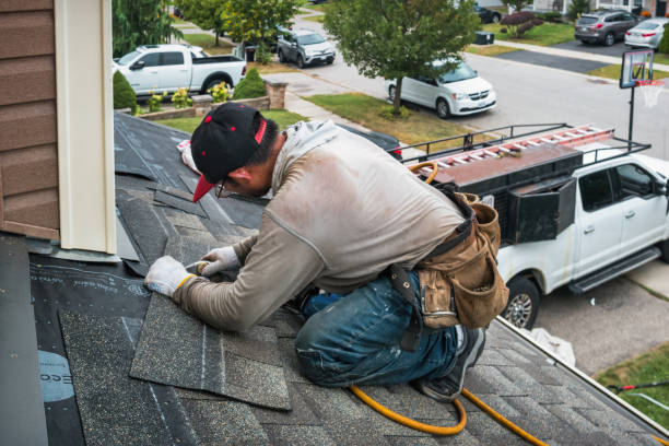 Professional Gutter Repair And Installation technician working in Meriden, CT